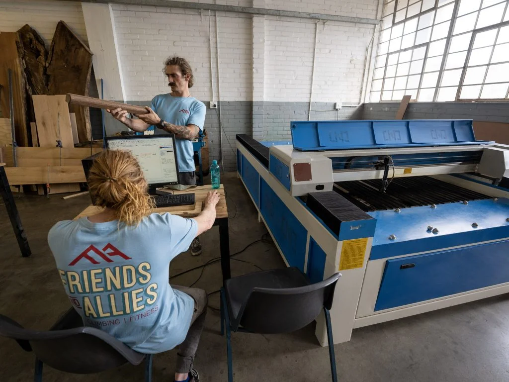 Tim and Wes in the Made In Workshop
