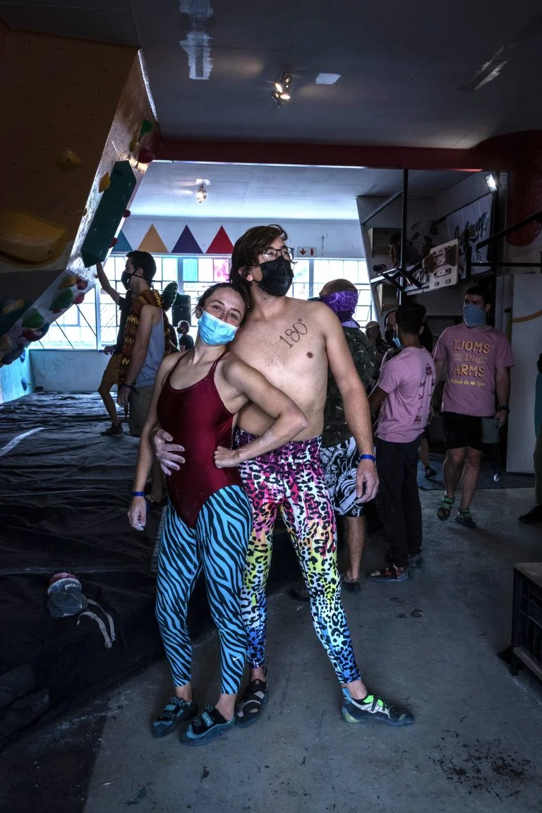 Climbers Dressed Up For Tjoms In Arms