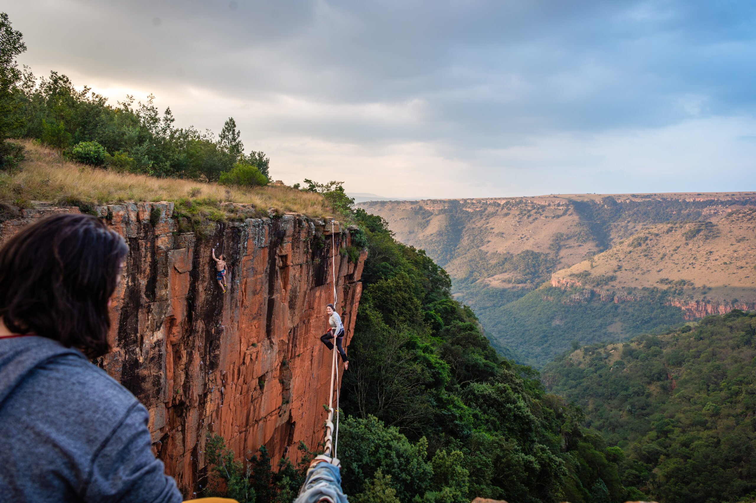 Highlining high above ground at MMF