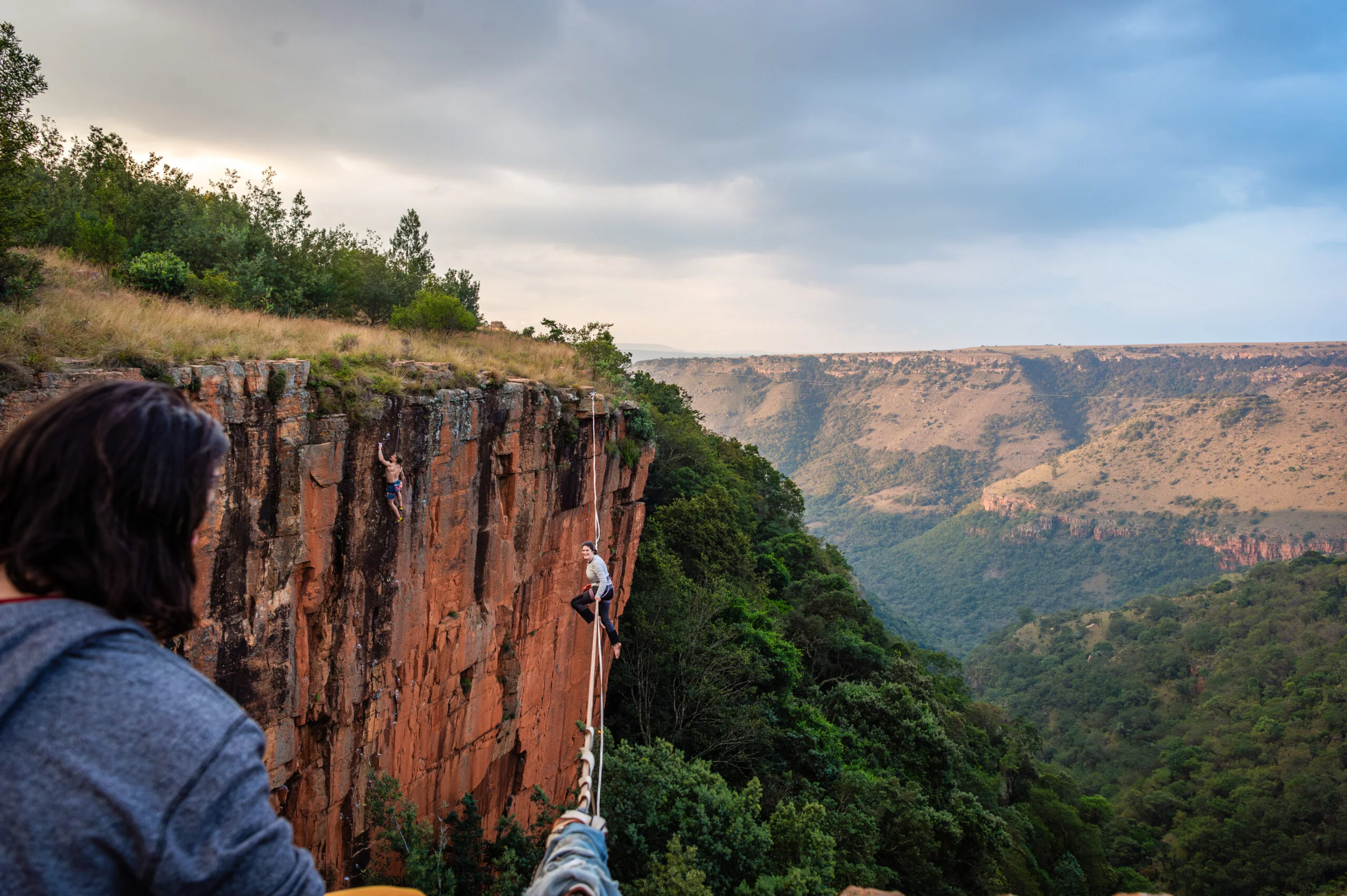 Highlining high above ground at MMF